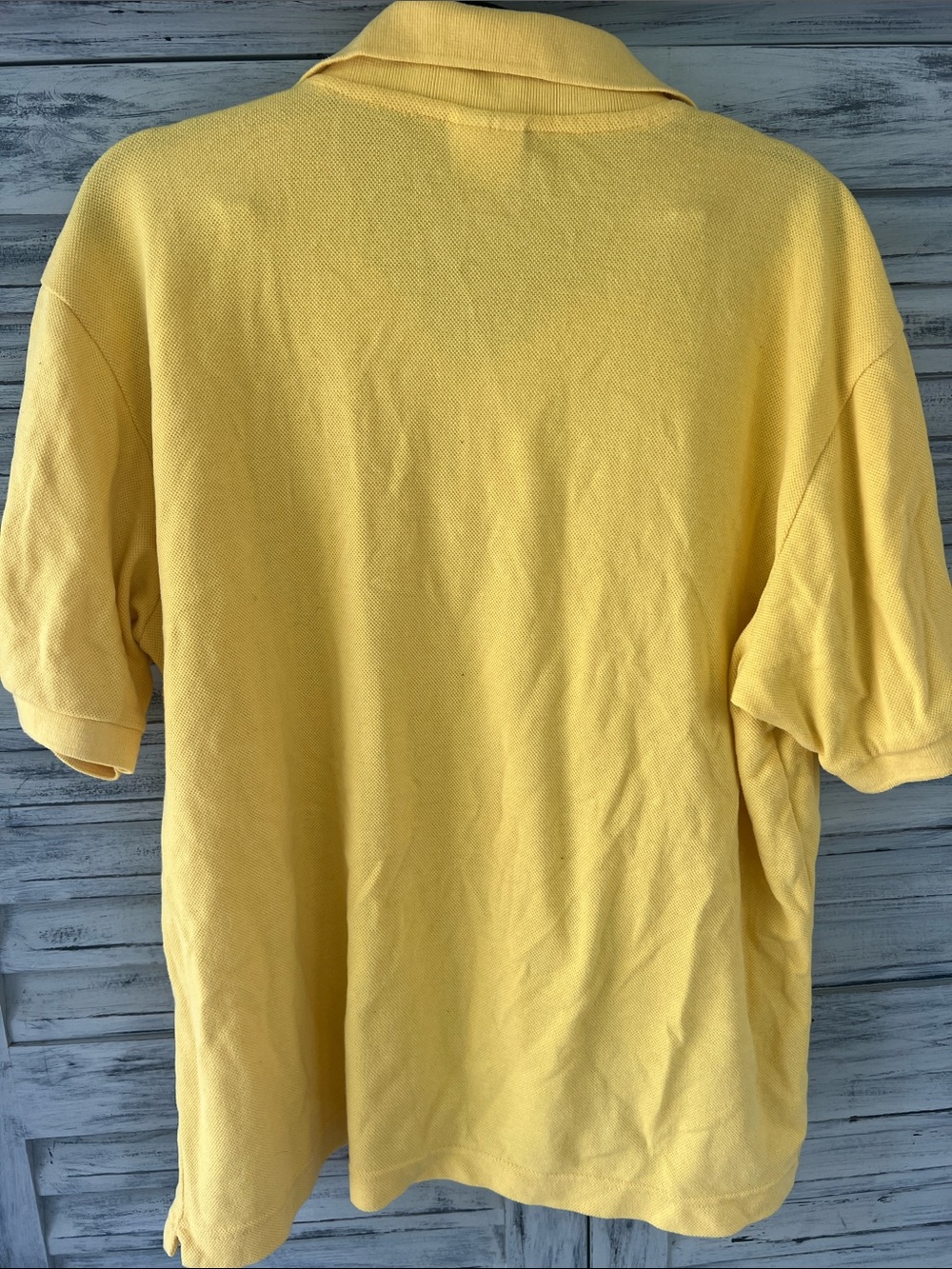 Lacoste Yellow Short-Sleeve Pique Polo with Crocodile Logo Size 6- XL - Picture 4 of 9